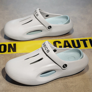 Slip Shoes Men's Summer Outwear Soft Bottom Toe Hole Shoes Dual-purpose Sports Leisure Beach Shoes Sandals for Lovers