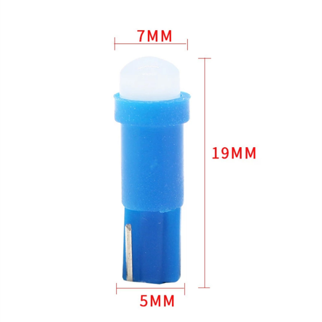 Car bulb ceramic T5 car led instrument light makeup light T5 1SMD 3D astigmatism COB indicator light