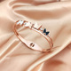 [4092] four butterflies rose gold
