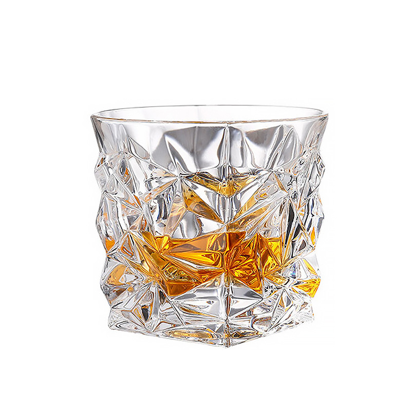 Embossed Whiskey Glass Gift Box suit Bar KTV Classical Spirits Wine Glass Household Glass Beer Glass