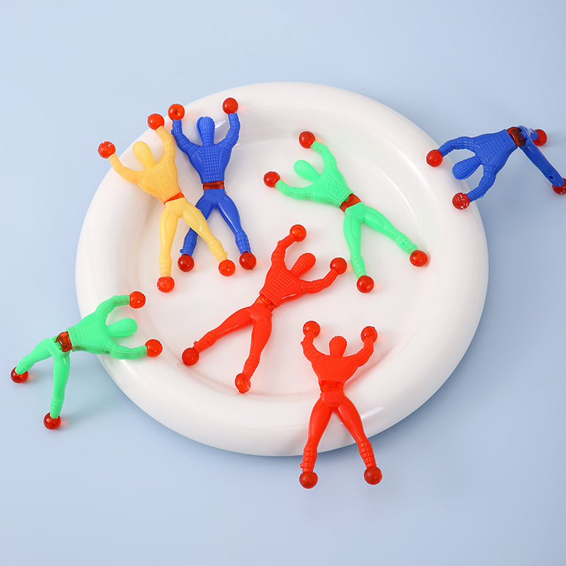 Wall climbing man magic flip bucket wall climbing Spider Man children's toy stall man rock climbing villain fun