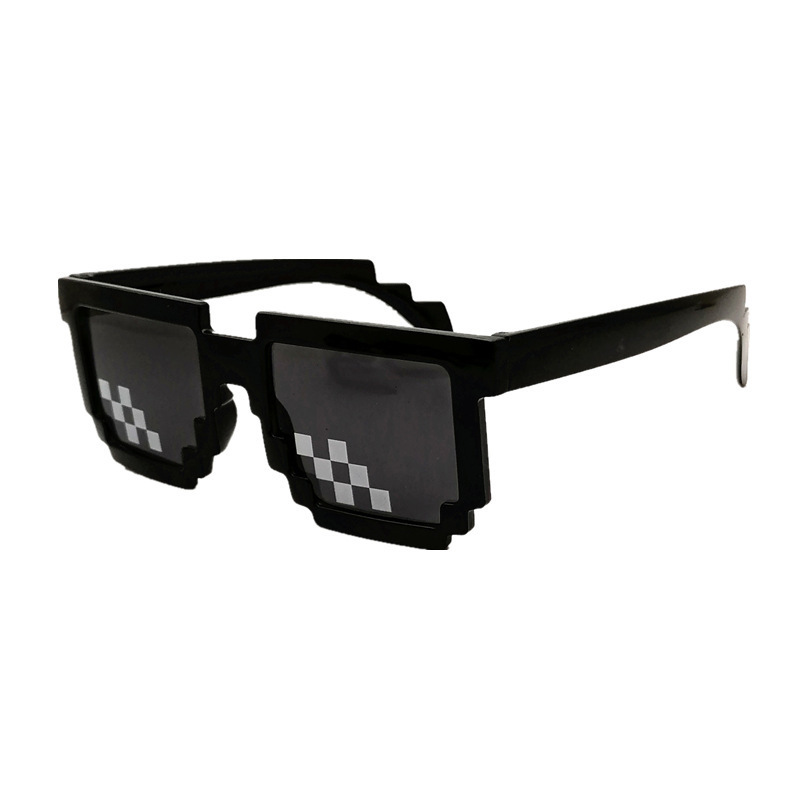 New code mosaic glasses two-dimensional TikTok live sunglasses Internet celebrity props pixel personalized sunglasses
