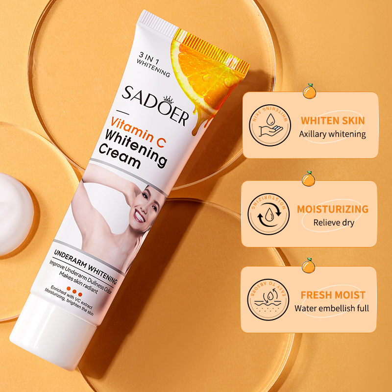 English VC armpit whitening cream SADOER vitamin C smooth skin body care cream cross-border foreign trade Wholesale
