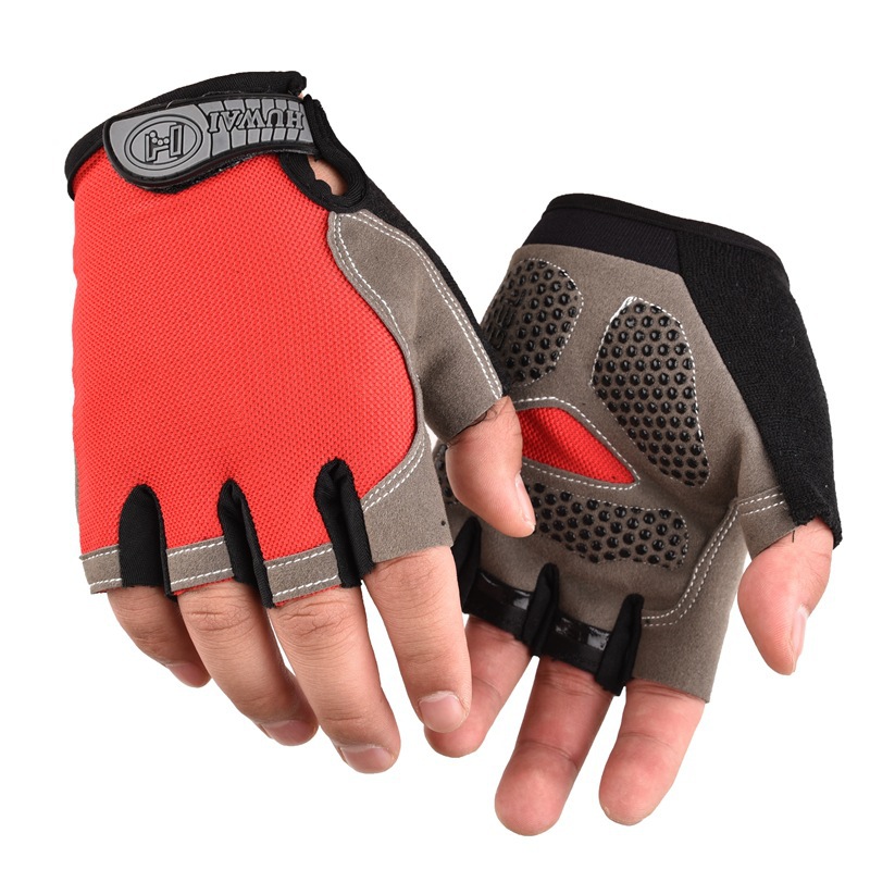 Spring and Autumn Riding Sports Gloves Half Finger Men's and Women's Bicycles Short Finger Riding Gloves Factory Direct Supply