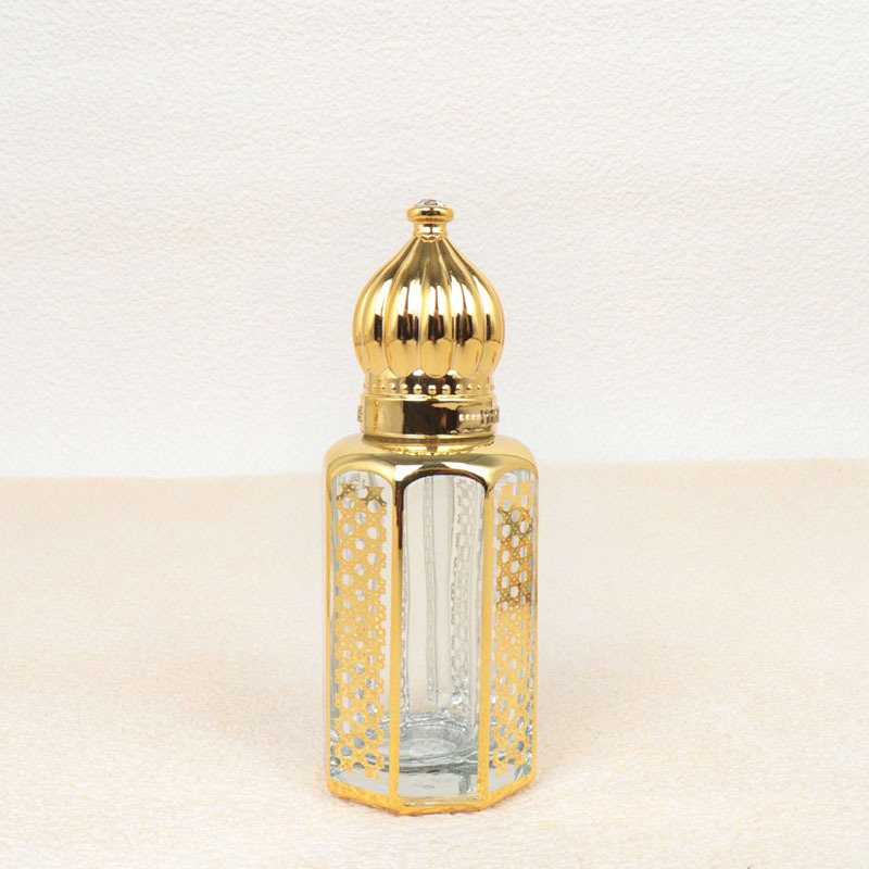 3/6/12ml Essential Oil Roller Bead Bottle Electroplated Glass Empty Bottle Travel Bottling Glass Dropping Stick Aquilarius Small Sample Bottle