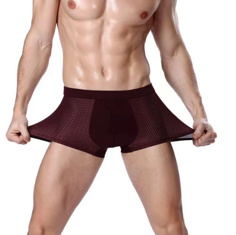  men's mesh boxer pants soft breathable men's boxer pants 