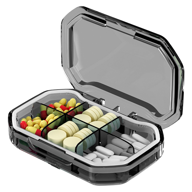 Medicine box portable sub-pack three meals a day sealed moisture-proof mini medicine box seven days a week portable carry-on