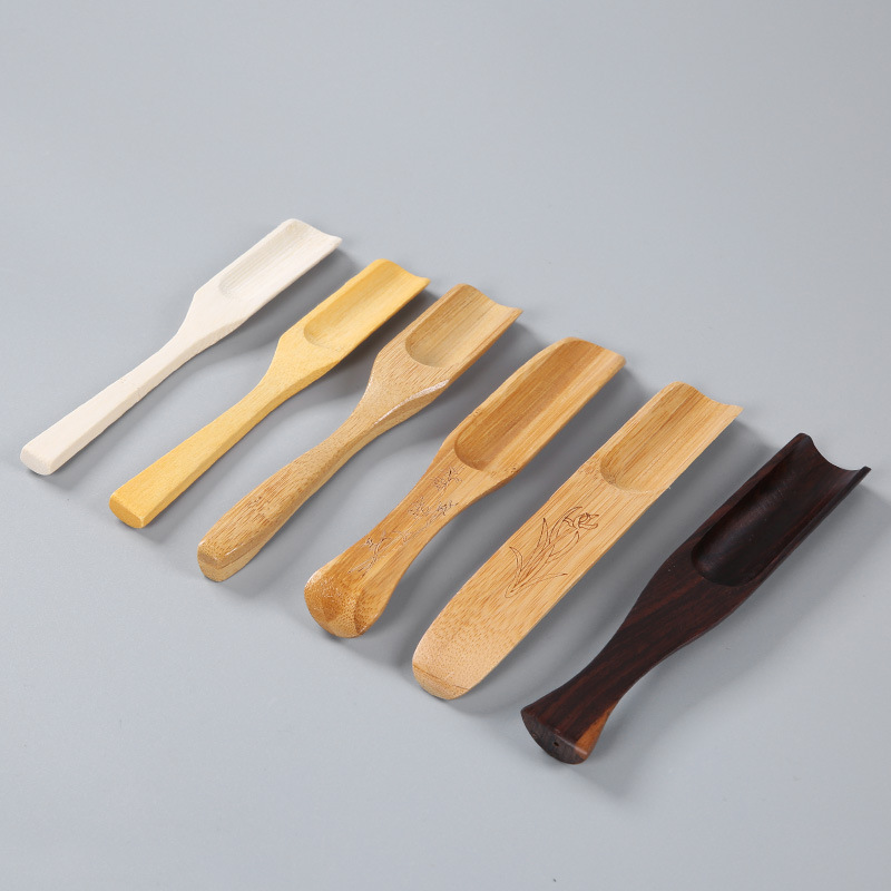 [Factory price] bamboo tea spoon tea ceremony six gentleman accessories bamboo tea shovel teaspoon shovel LOGO