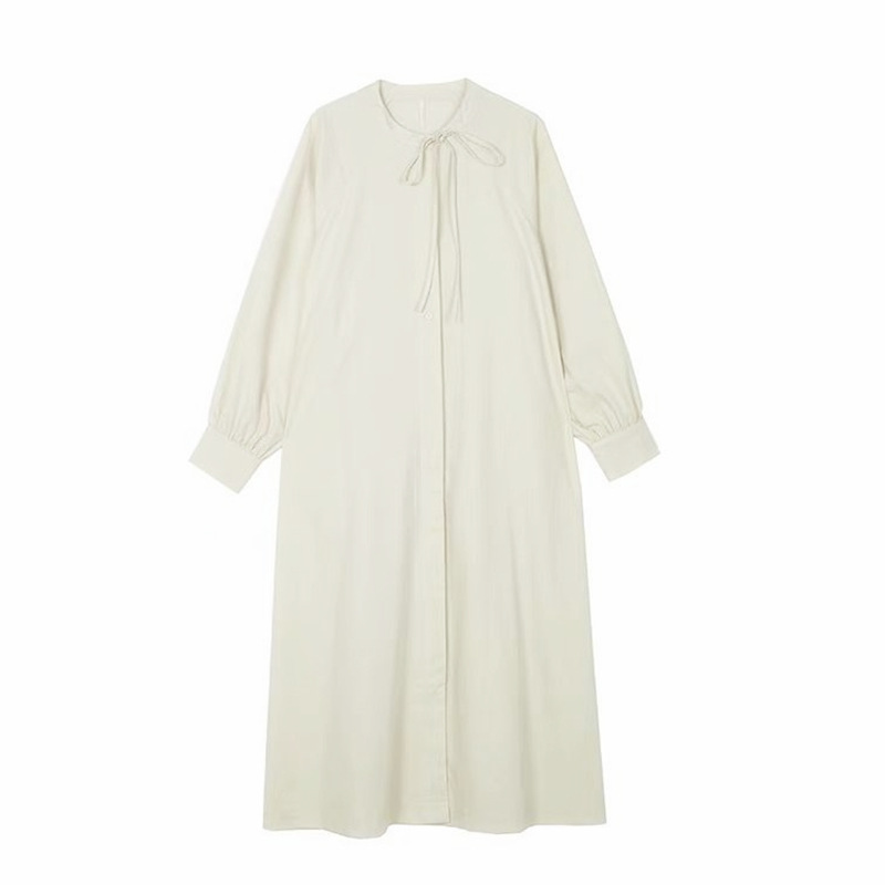White dress women's spring and autumn French long 2022 new spring temperament long sleeve bottoming shirt skirt