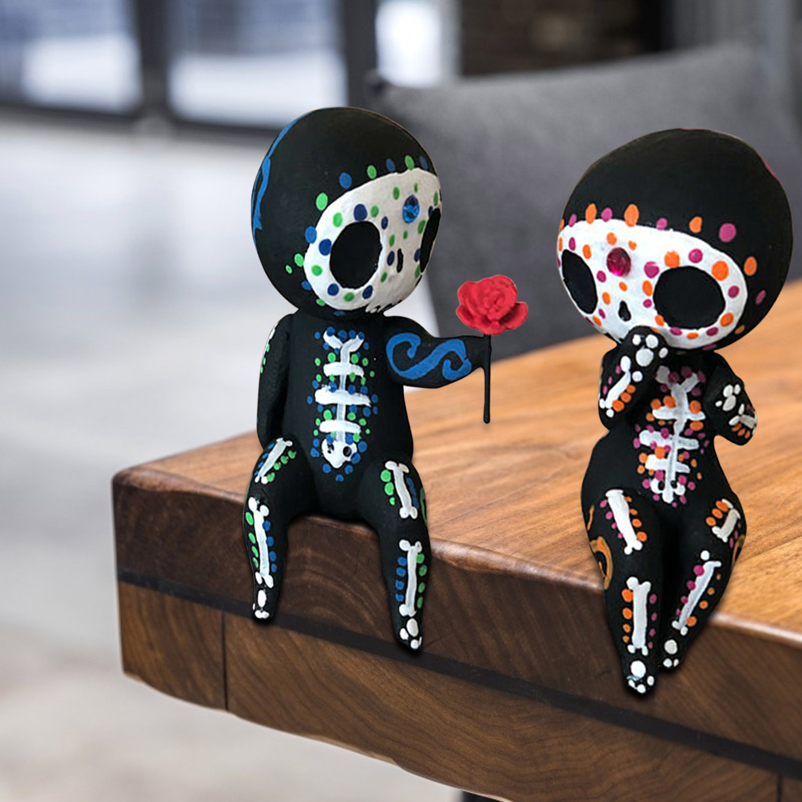 Cross Border New Sugar Skull Couple Figurine Cute Decoration