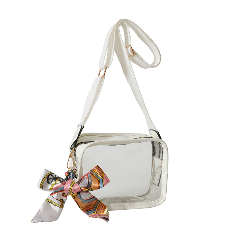 Crossbody Women's Bag 2023 New Transparent Jelly Bag Personalized Mobile Phone Cross-border Casual Stylish Shoulder Small Square Bag Trendy