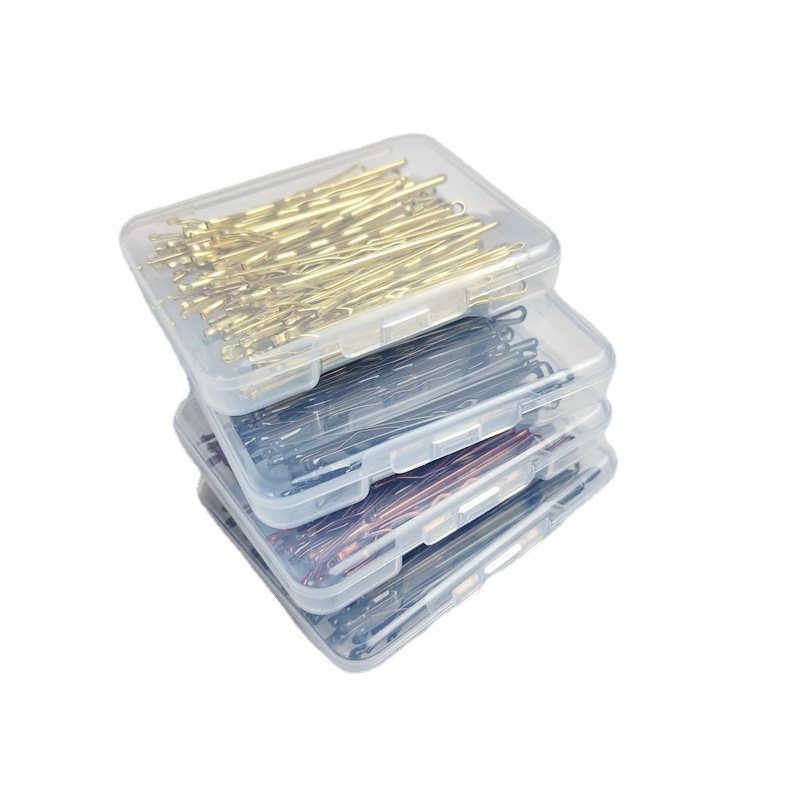 Cross-border boxed steel wire clip metal clip all-match cross hairpin Korean-Japanese bangs clip headdress side clip hair accessories