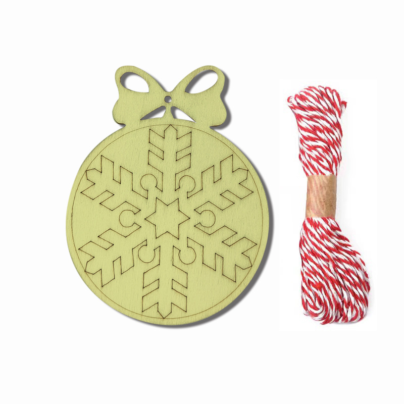 Wooden Wooden Crafts Cross-border Christmas Decorations Home Small Ornaments Living Room Handmade Hanging Ornaments diy Pendant