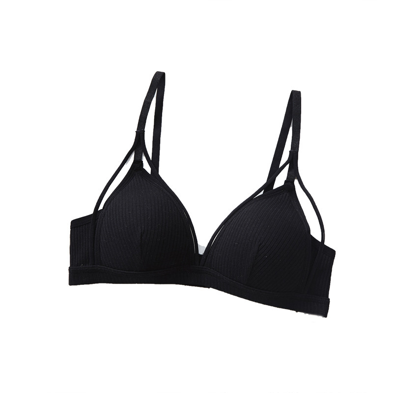 sexy bra thin seamless no steel ring gathered beautiful back women's small chest French triangle cup underwear