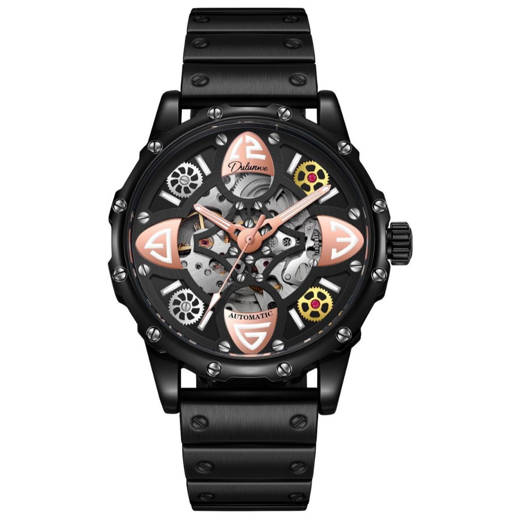  goods men's watch waterproof hollow mechanical sports automatic luminous Paul four-leaf clover watch