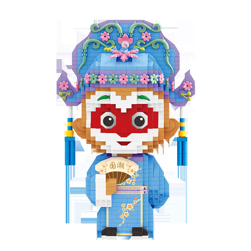 Journey to the West Cartoon Building Blocks Monkey King Microparticle Building Blocks Children's Educational Toys Small Boxes Assembled Wholesale