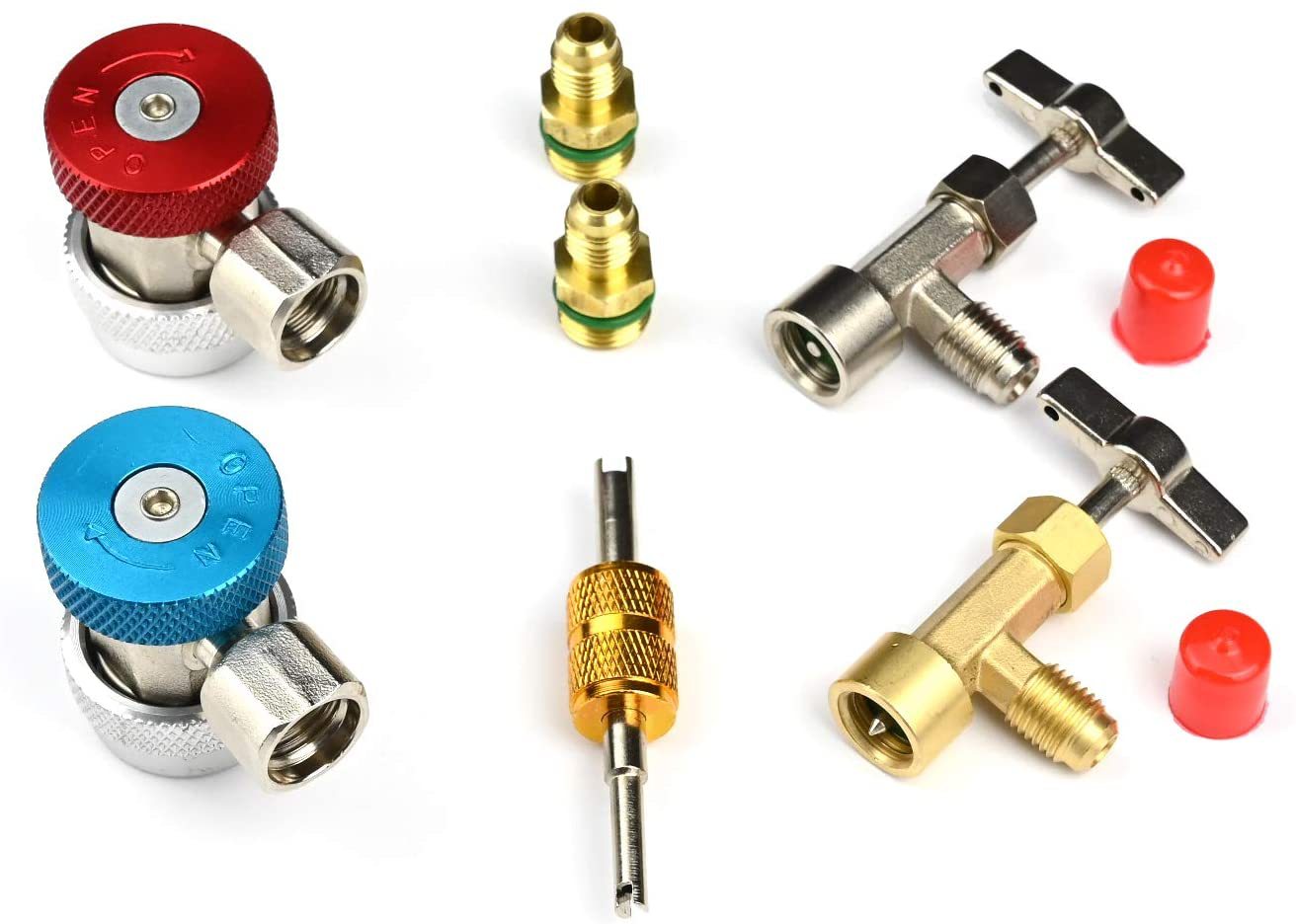 R134a bottle opener refrigeration opening valve US gauge 134A US Gauge 1/2Acme cross-border snow bottle opener set