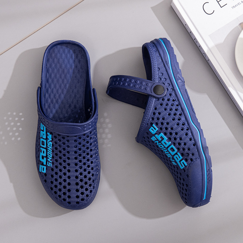 Men's Cave Shoes Summer New Style Outer Wear Soft Sole Non-slip Beach Sandals Thick Sole Nurses Baotou Two-wear Sandals