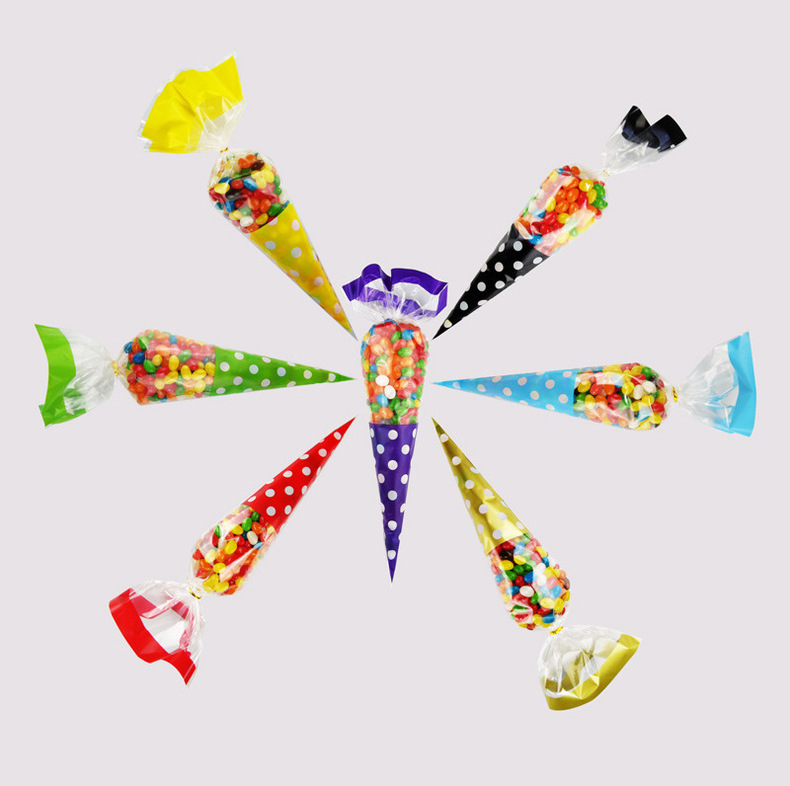Christmas Candy Bag Transparent Triangle Bag Egg Candy Protein Sugar Bag Marlin Sugar Packaging Bag Party Decoration