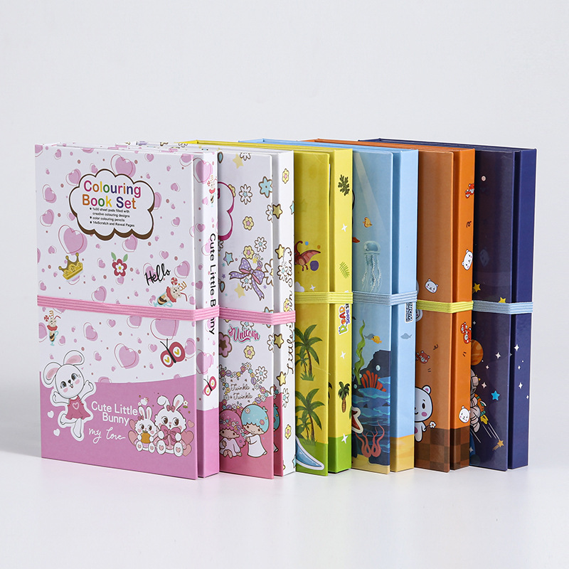 Cross-border foreign trade astronaut rocket color lead painting book diy black cardboard scratch painting book coloring hand book prize