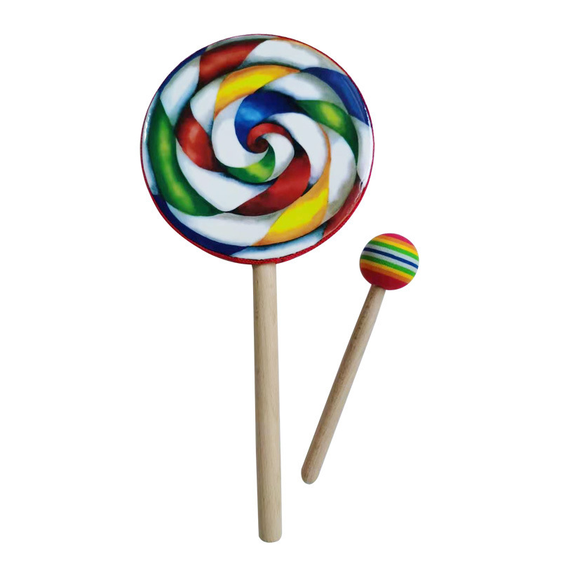 Kindergarten early education lollipop drum children's tambourine clap drum percussion performance music lesson teaching material Orff musical instrument