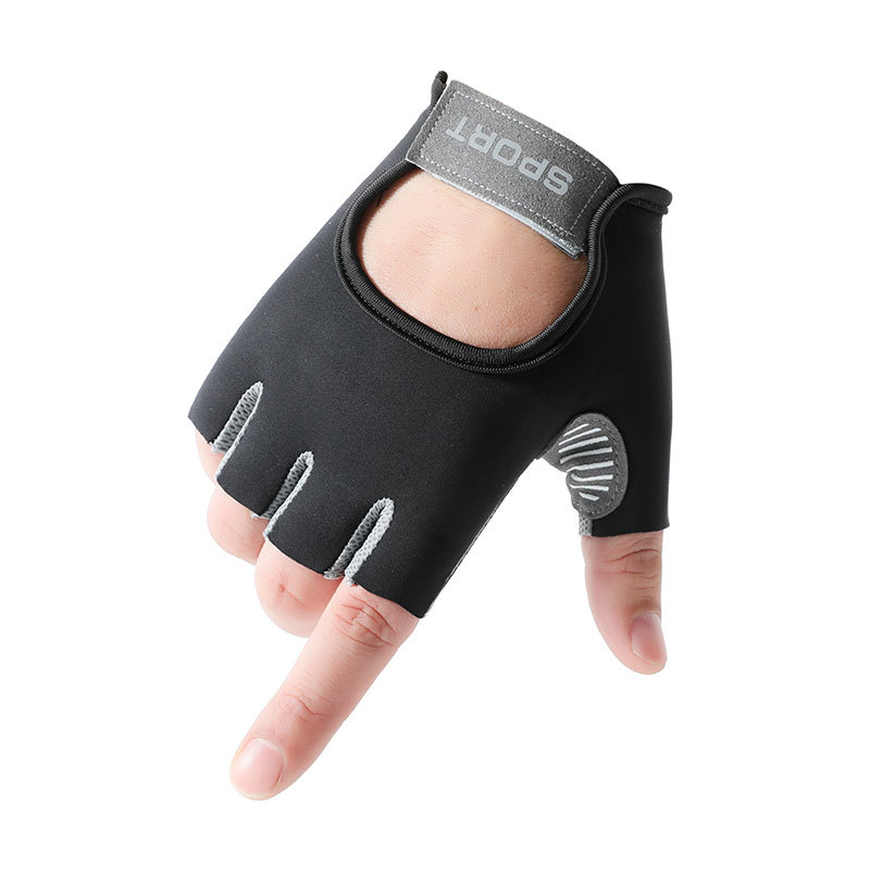 Fitnesshandskar med halva fingrar för kvinnor, träningsutrustning, halkfri, slitstark, utomhus, andningsbar, herr, spinning, cykling, gränsöverskridande A36J_voghion.com