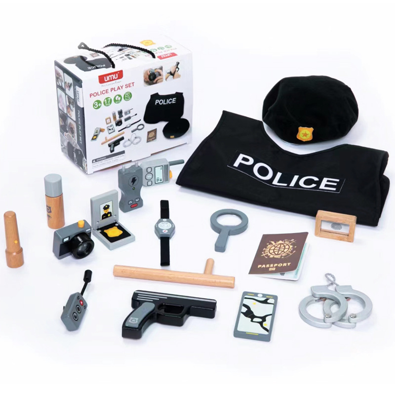 Children's simulation Interpol set play house parent-child interaction role play boy gift police toy