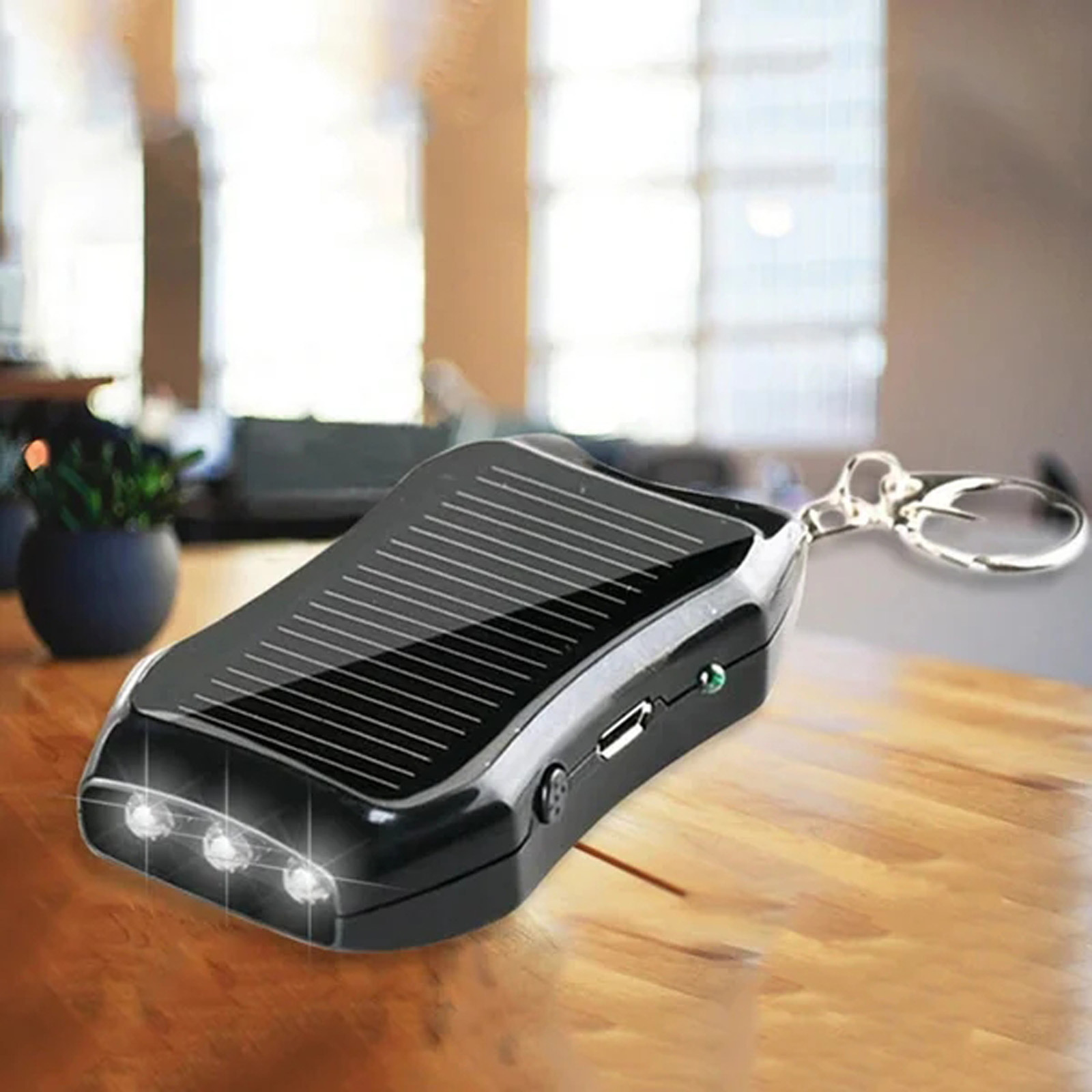 Solar Power Bank Keychain Solar charging treasure Solar Keychain mobile Power