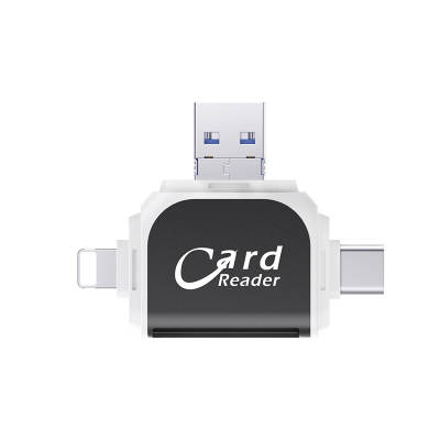 Plug and Play suitable for Apple Android mobile phone Multi-Function Card Reader four-in-one Multi-function TF card SD card