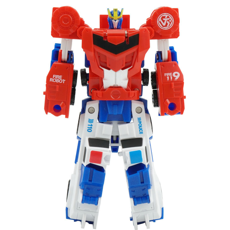 Two-in-one magnetic combination chariot boy deformation toy robot model children's combination toy car car