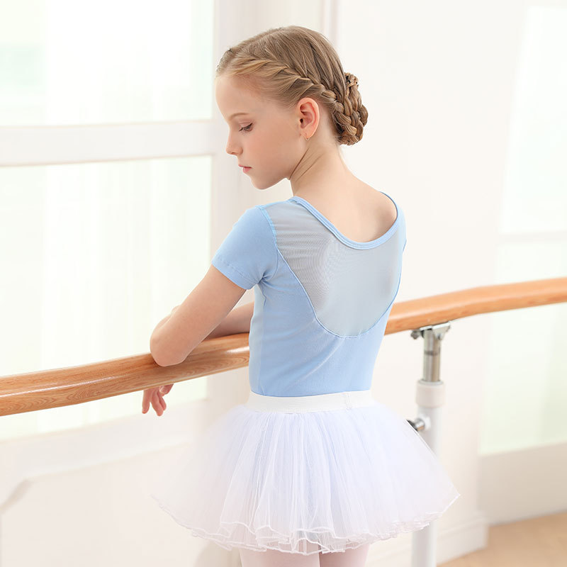 Children's dance clothes girls' practice clothes short-sleeved Chinese dance pettiskirt split clothes ballet skirt women's performance clothes