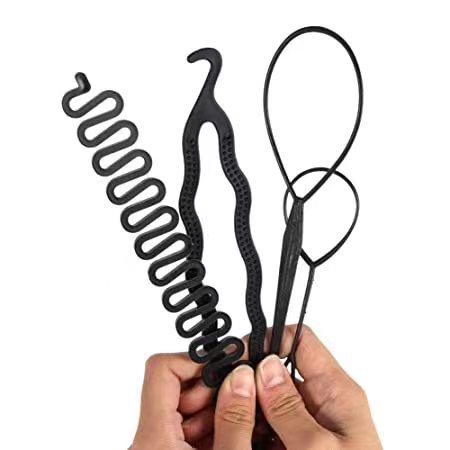 Children's hair curler four-piece hair pull pin foreign trade centipede braid four-piece styling tools hairdressing supplies