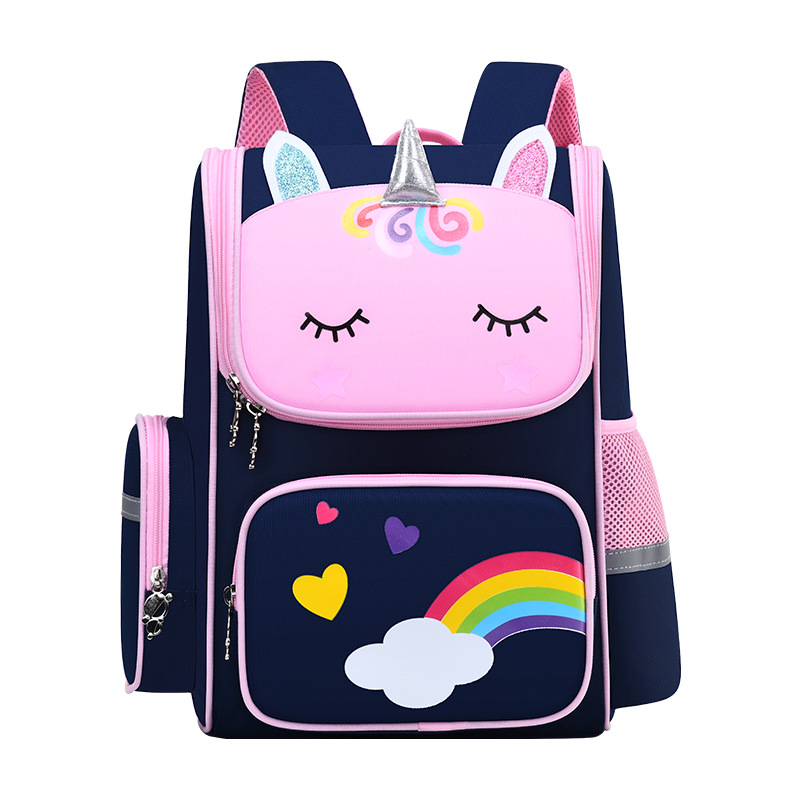 Children's Schoolbag Shoulder Korean Space Ridge Protection Lightweight Schoolbag for Primary School Students Large Capacity 1-3-6 Grades