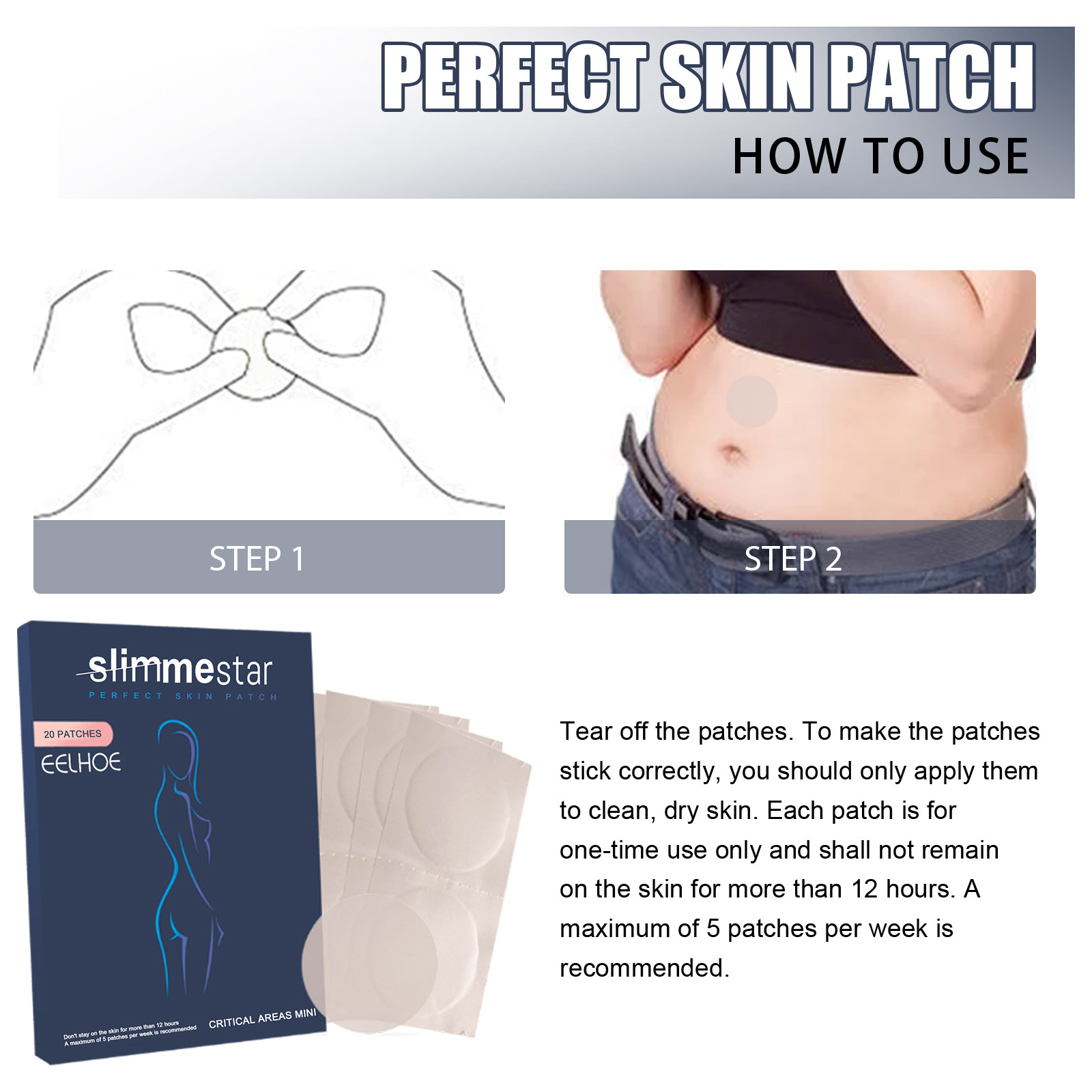EELHOE Body Shaping Sticker for Lazy People Beauty Slimming Sticker for Big Belly Thigh Muscle Slimming Waist Shaping Slimming Sticker