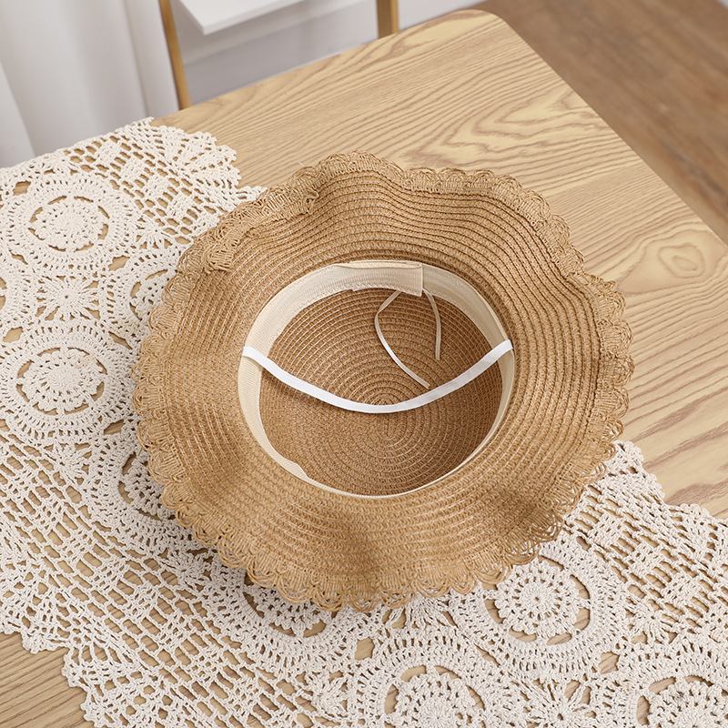 Cappello per bambini Cappello da pescatore estivo per bambini Cappello di paglia Borsa Set da due pezzi Stile straniero Carino Fiore Protezione solare Cappello da sole_voghion.com