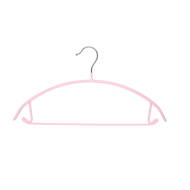 Factory direct semicircle wide shoulder dip plastic hangers metal seamless non-slip thickened adult clothing hangers wholesale