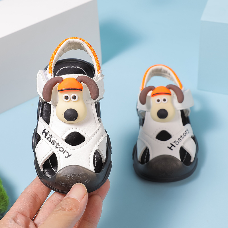 Soft Sole Baby Toddler Shoes Summer Cartoon Cute Boy Baby Sandals Anti-Kick Velcro Girl Kids Shoes Wholesale