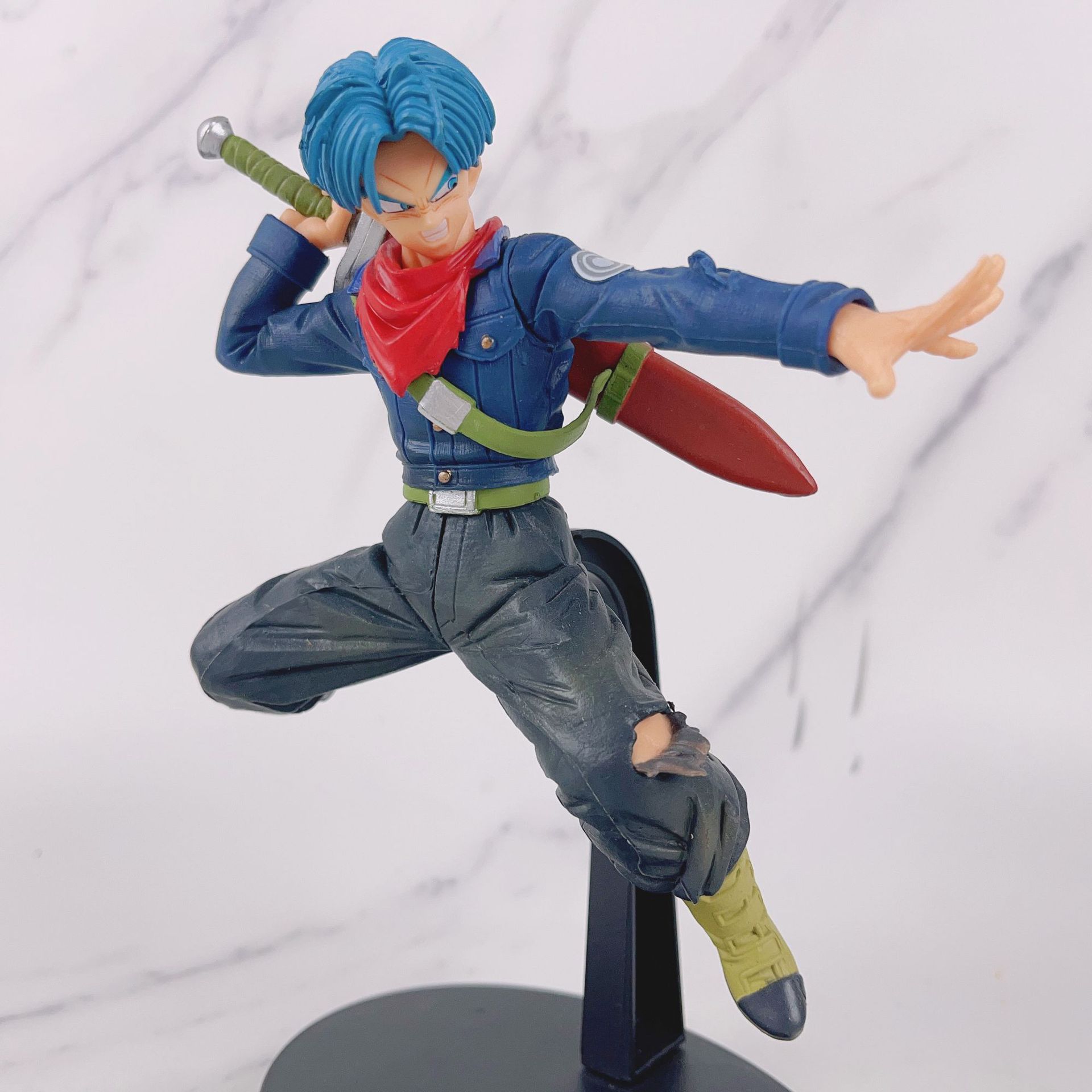 Super Saiyan Dragon Ball Animation Hand-held Future Battle Blue Hair Tornex Warrior Model Ornaments Hand-held