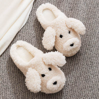 Cotton Slippers Women's Autumn and Winter Cute Household Moonchild Fashion Indoor Non-slip Warm Plush Cotton Slippers Men's