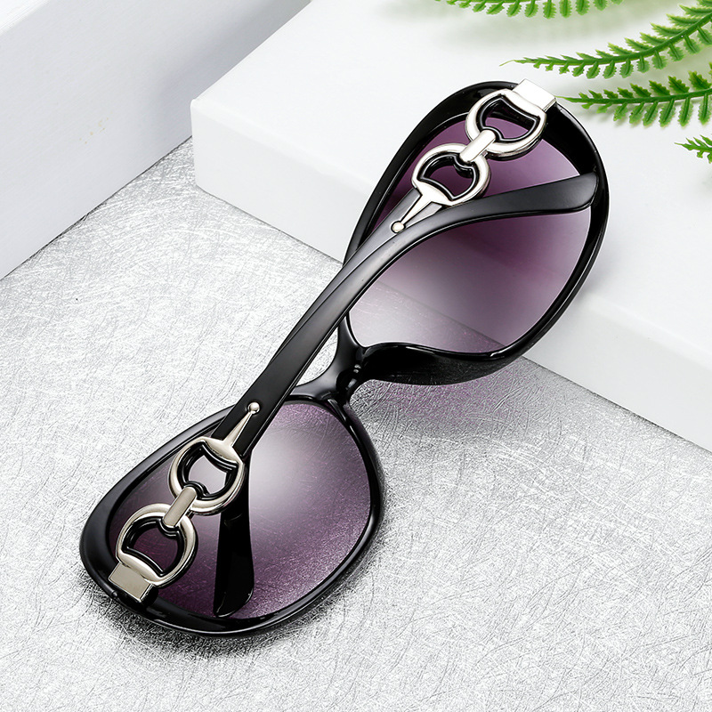 New Korean Style Instagram Style Fashionable Outdoor Driving Sunglasses Women's Running Jianghu Stall Large Frame Classic Double Ring Sunglasses