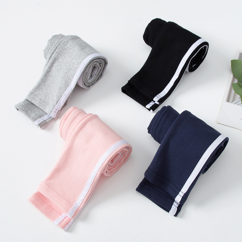 Girls' Leggings Spring and Autumn Thin Women's Baby Pants Children's 95 Cotton Slim-Fit Pants Children's Outer Wear Stretch Pants