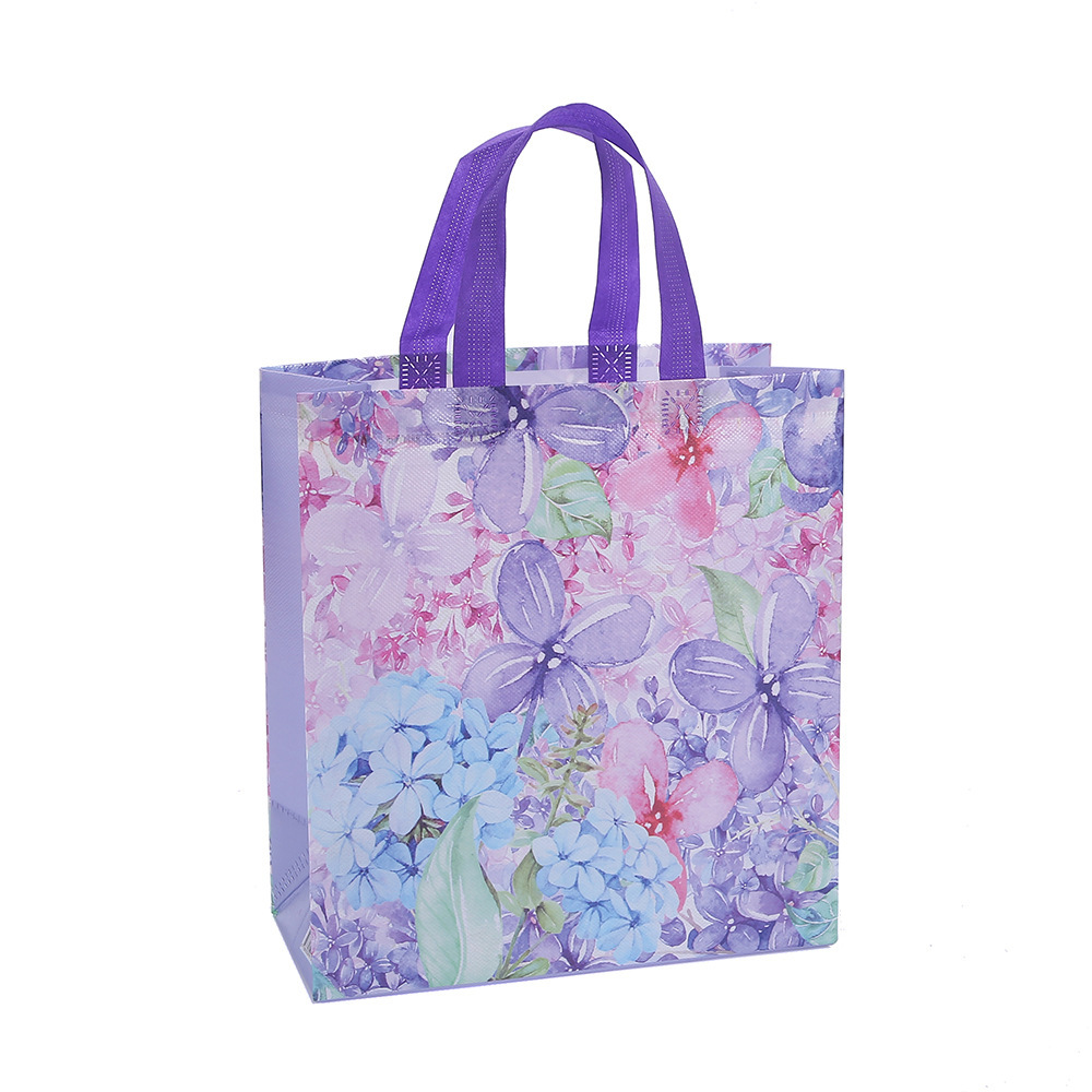 Takeaway waterproof bag wholesale non-woven handbag spot printed packaging bag can be fixed film gift bag