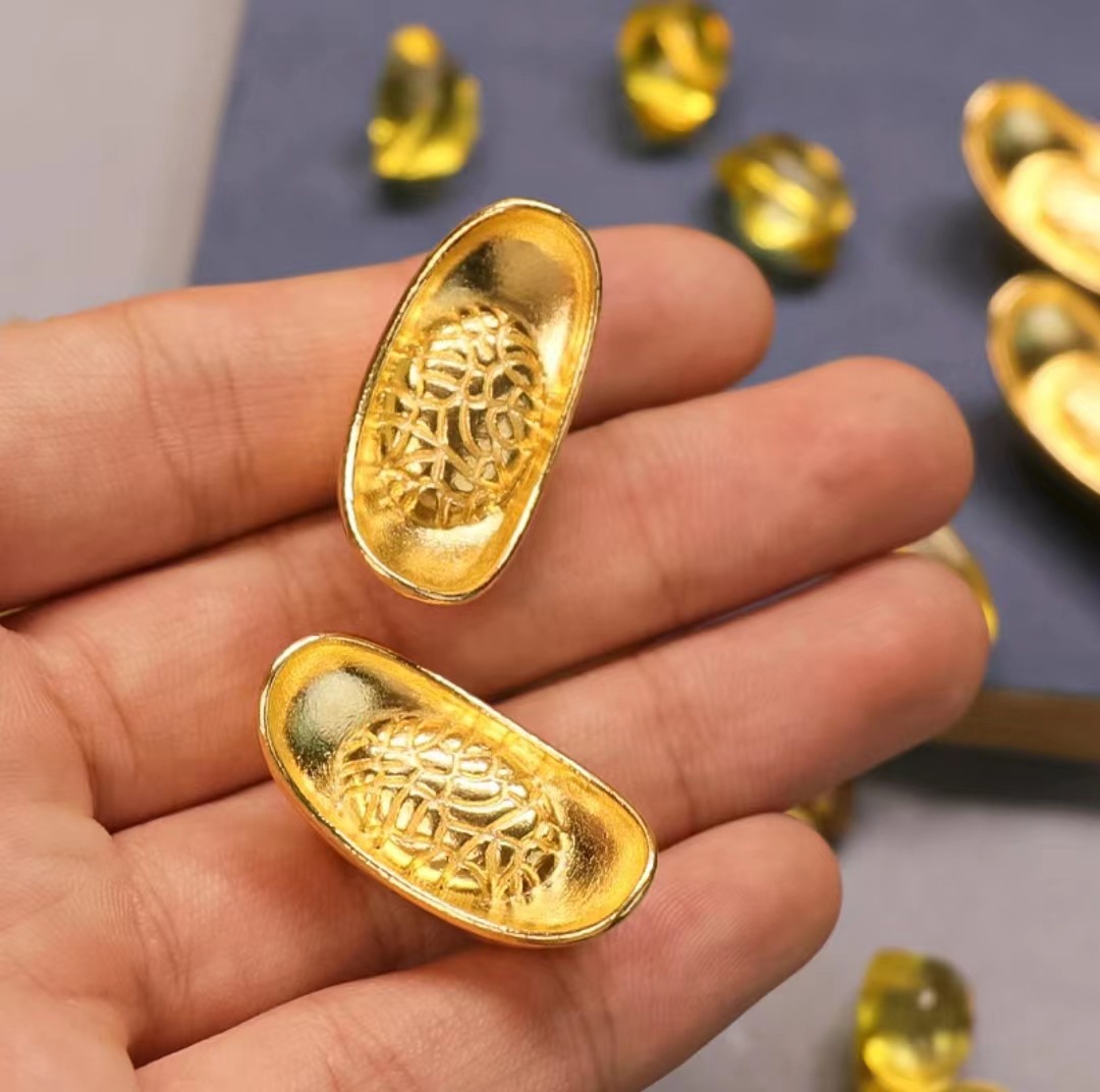 Creative home decoration alloy solid small ingot cylinder decoration gold-plated alloy ingot