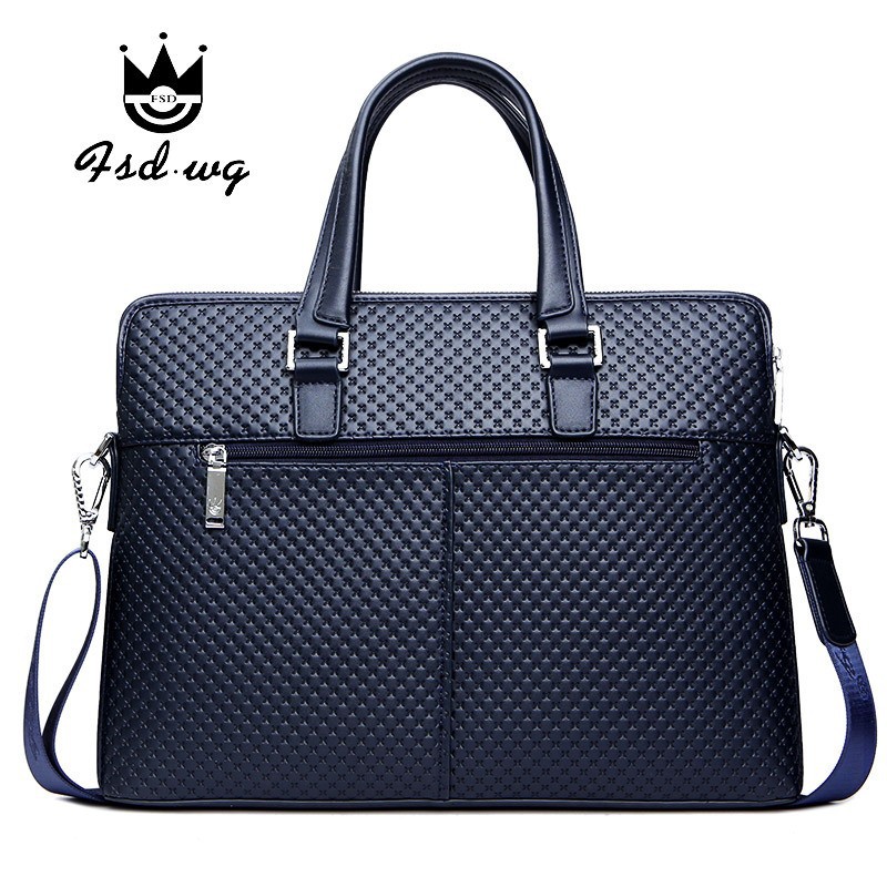 Cross-border Hot-selling Briefcase Factory Direct Supply Embossed Saffiano Men's Bag Portable Business Bag Shoulder Bag Crossbody Bag