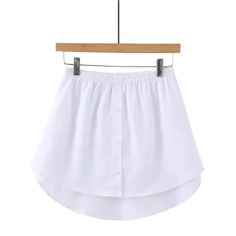 All-matching new shirt fake hem sweater with women's inner Korean style A- line skirt cover fart curtain