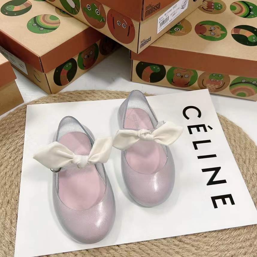 2022 New melissa Children's Shoes melissa Children Jelly Shoes Bow Dance Shoes Small Fragrant Shoes Children New