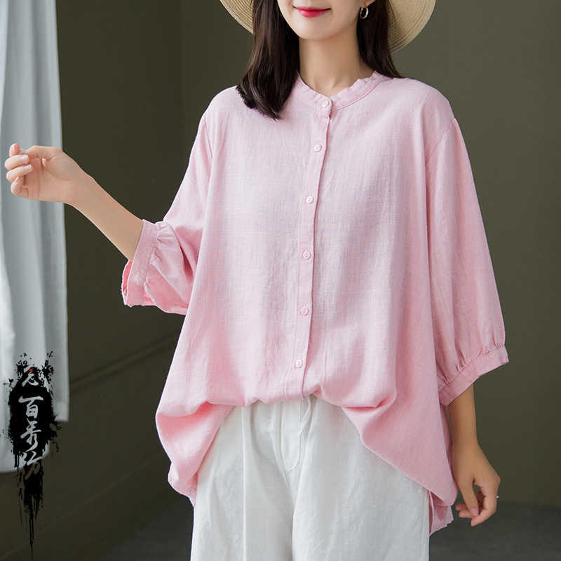 2024 Spring and Summer New Product Nianbaixiu Spinning Women's Shirt 12 Bamboo Sand Wash Soft Casual Single-breasted Litecar Shirt