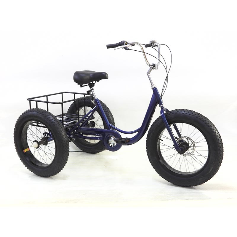 Pedal tricycle human fat tire 4.0 variable speed tricycle snow tricycle rickshaw wholesale