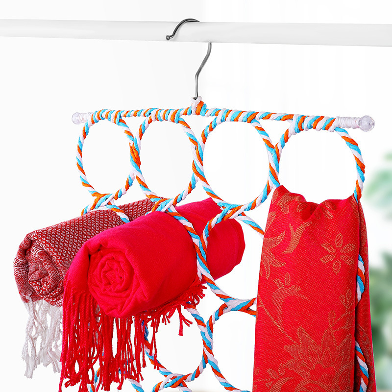 Zi Cun 28 Circle Scarf Rack Tie Scarf Circle Rack Display Rack Hook Rattan 28 Circle Scarf Rack Towel Home