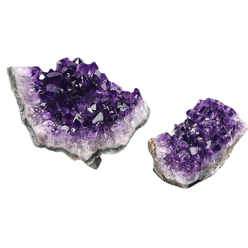 Cross-border source manufacturers wholesale natural amethyst cluster amethyst hole pieces Uruguay Brazil amethyst cluster stone ornaments